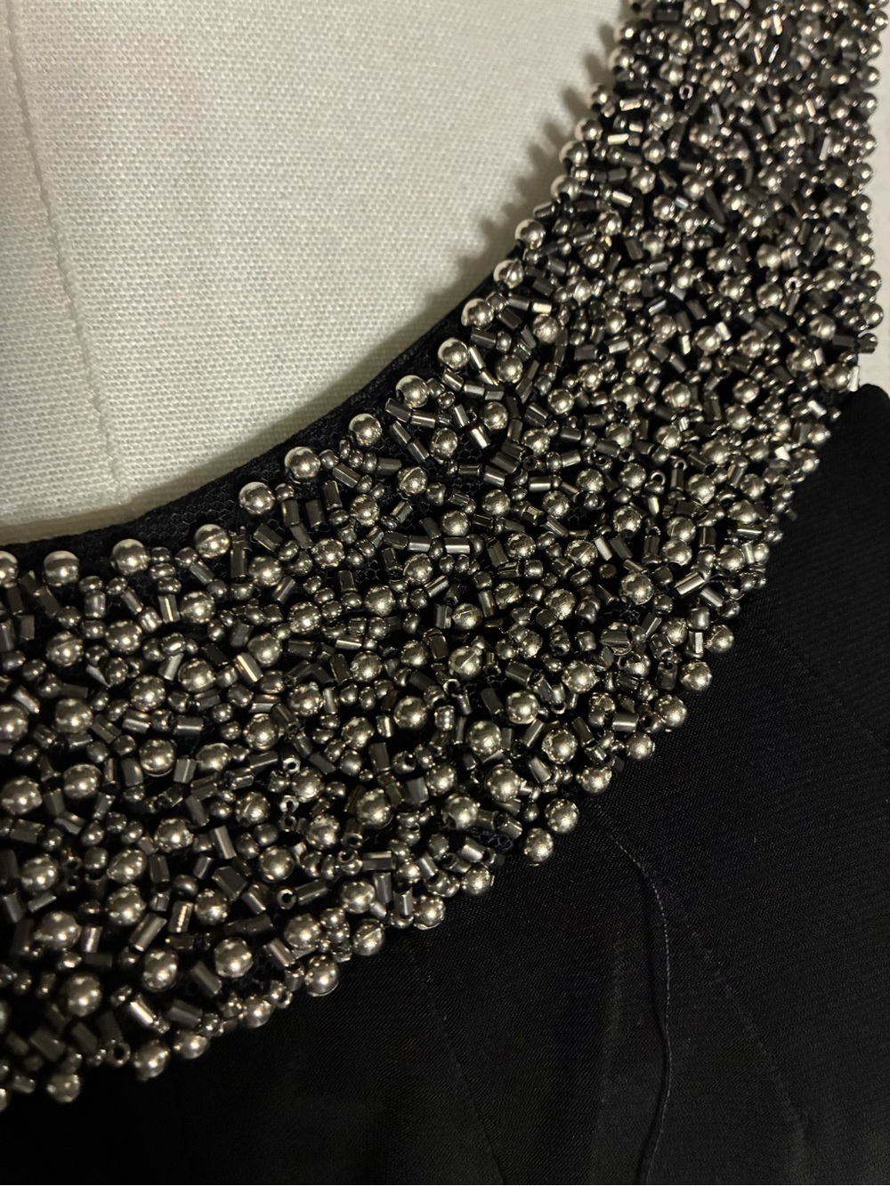 🎄 City Triangles Black Beaded Neckline Dress - Picture 2 of 2